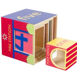 Emergency Services Wooden Stacking Cubes