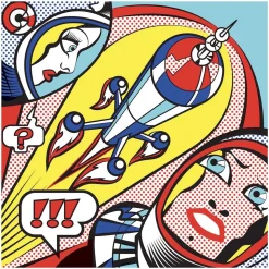 Inpsired by Roy Lichtenstein - Superheroes Art