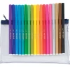 18 Named Felt Tip Pens & Clear Case