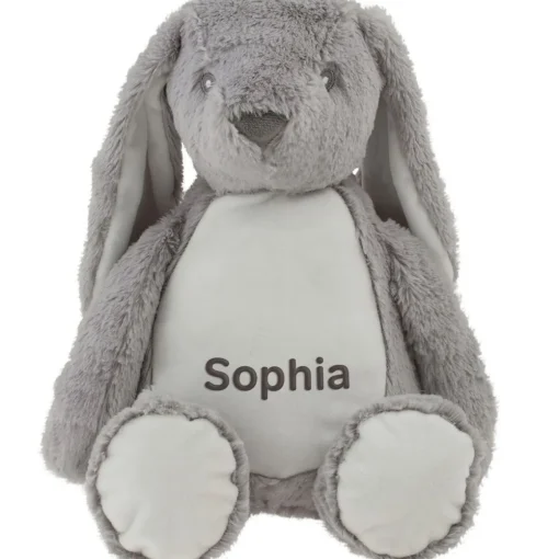 Personalised Bunny Soft Toy (Grey)