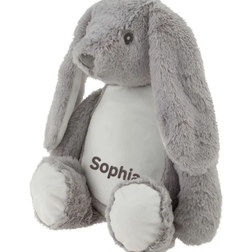 Personalised Bunny Soft Toy (Grey)