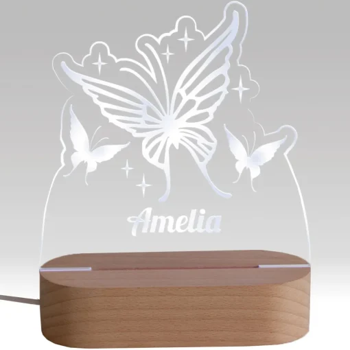 Personalised Butterflies LED Light