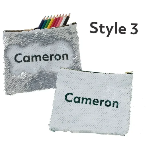 Personalised Sequin Pencil Case/Accessory Bag